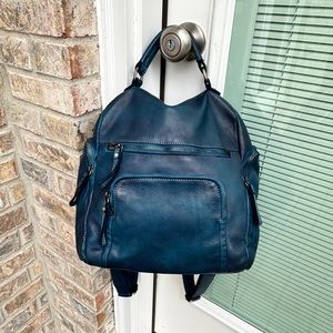 LUSHER LEATHER OCEAN BLUE QUEST BACKPACK NEW!!